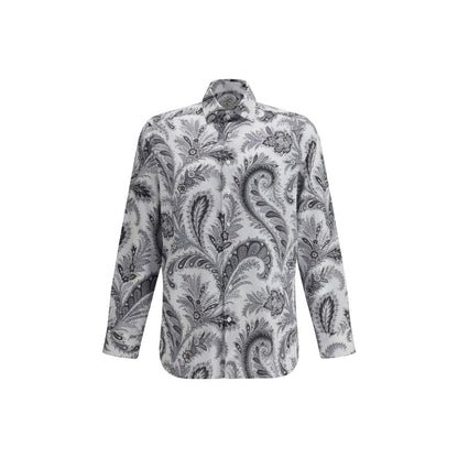 Gray Cotton Pattern Shirt