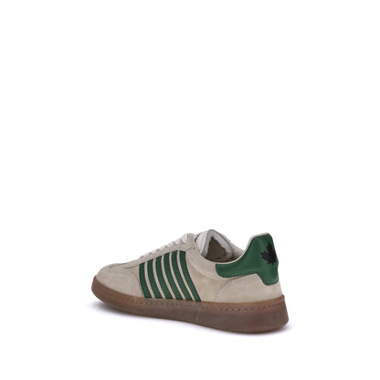 Green Calf Leather Bos Taurus Low Top Sneakers