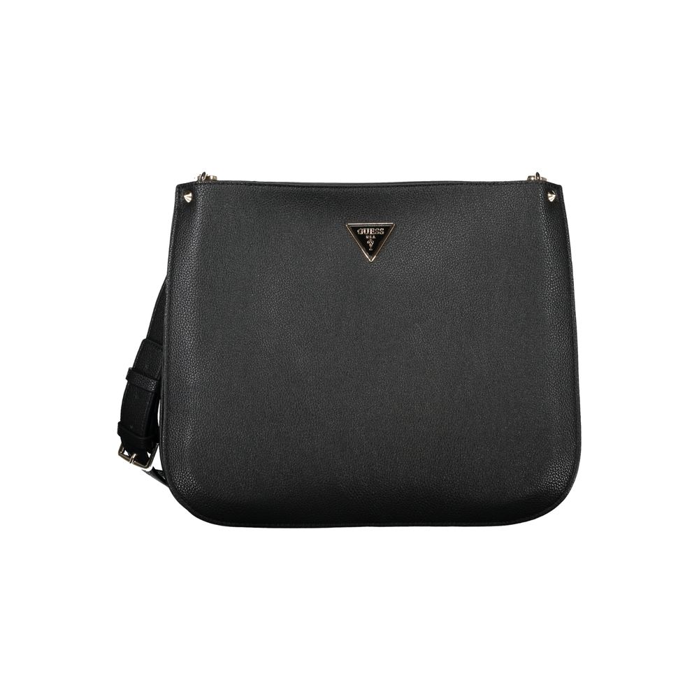 Black Polyurethane Women Handbag