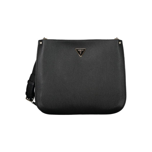 Black Polyurethane Women Handbag