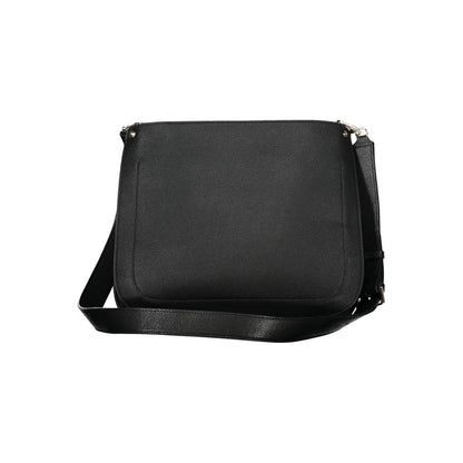 Black Polyurethane Women Handbag