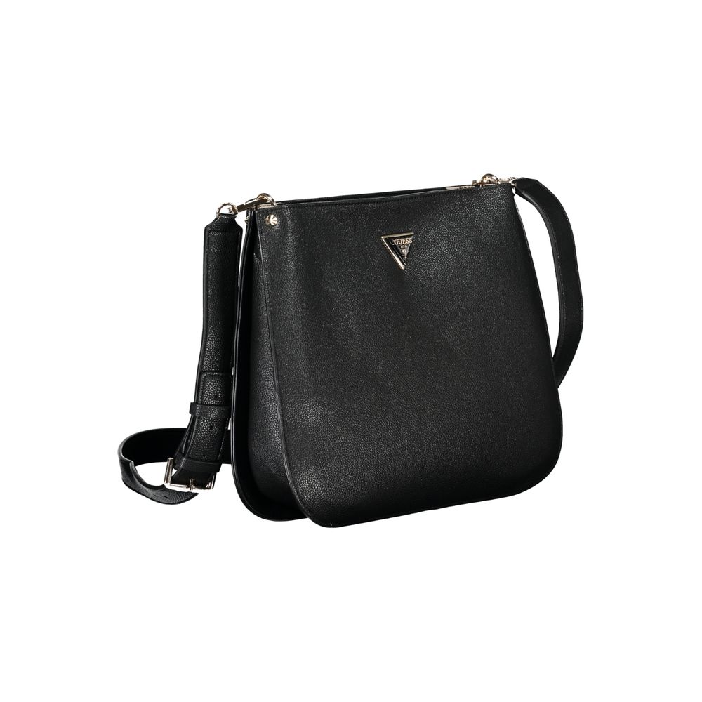Black Polyurethane Women Handbag