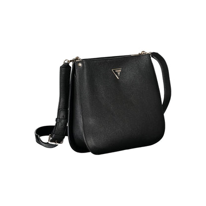 Black Polyurethane Women Handbag