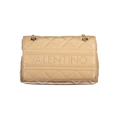 Beige Polyurethane Women Shoulder Bag