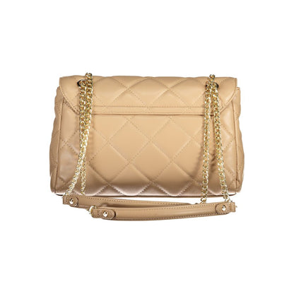 Beige Polyurethane Women Shoulder Bag