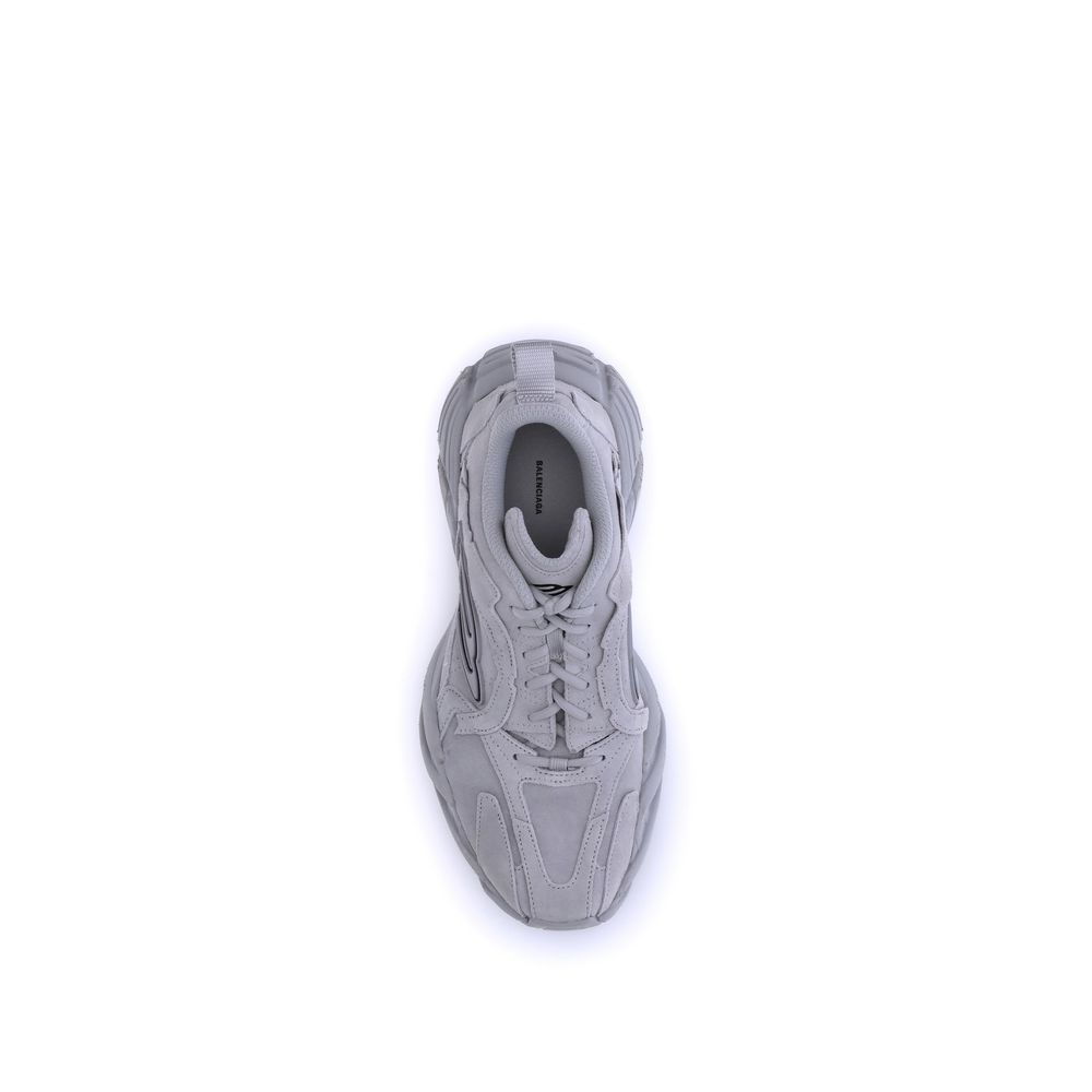 Gray Polyester Athletic Sneakers
