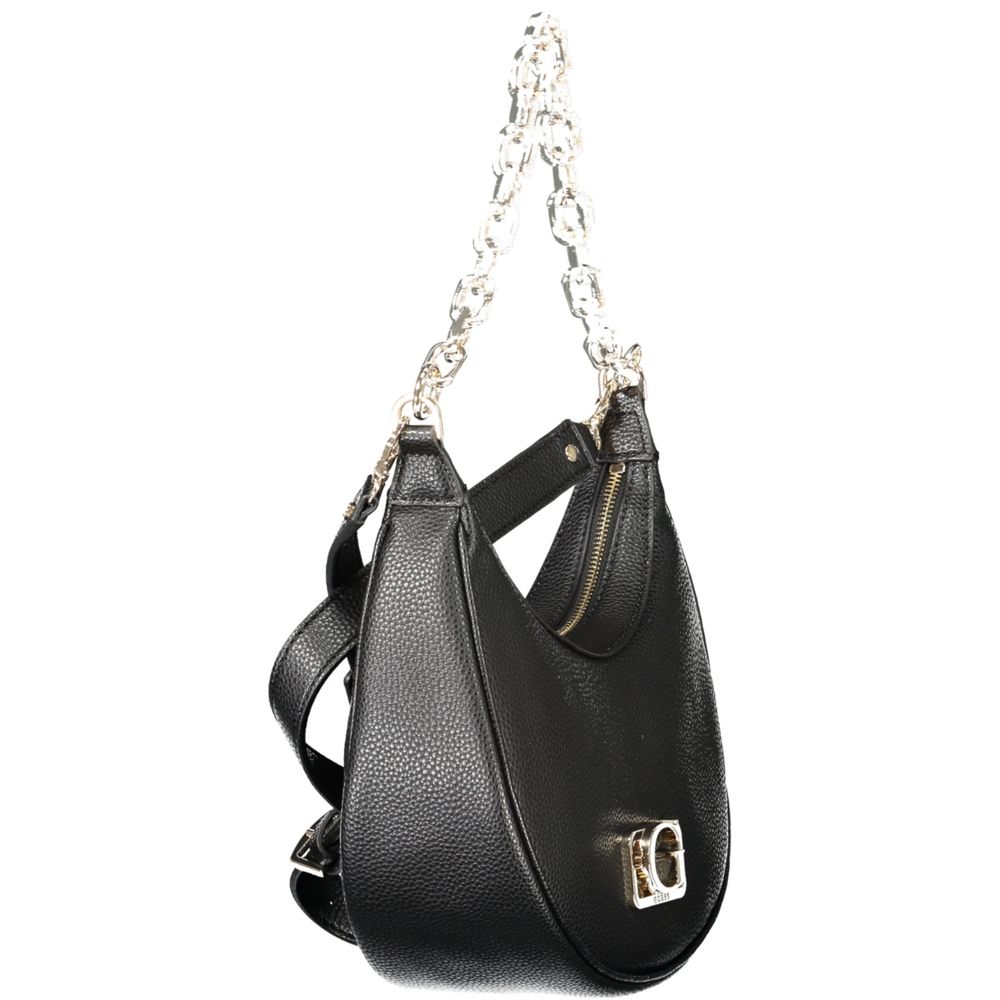 Black Polyethylene Women Handbag