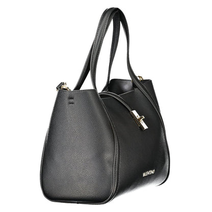 Black Polyethylene Women Handbag