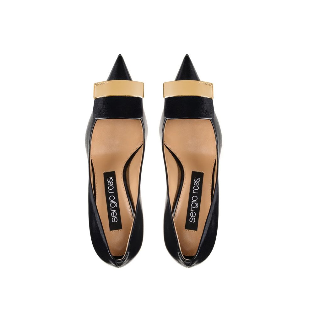Black Calfskin High Heel Pumps