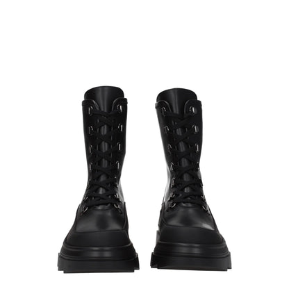 Black Leather Ankle Boots