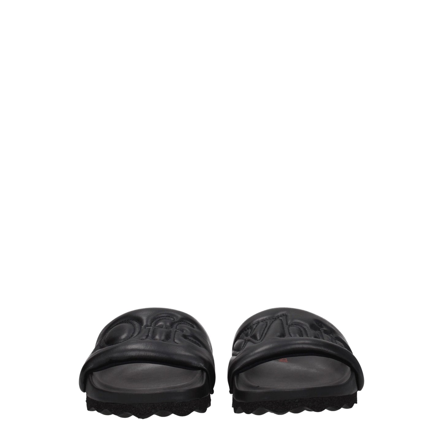Black Leather Slippers