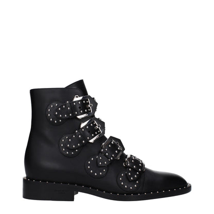Black Leather Ankle Boots