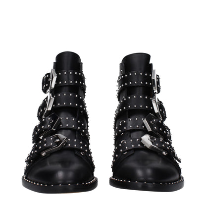 Black Leather Ankle Boots