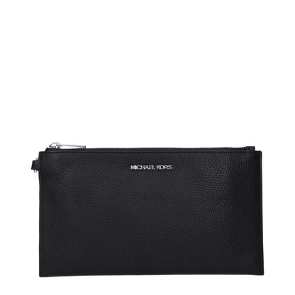 Black Leather Clutch Bag