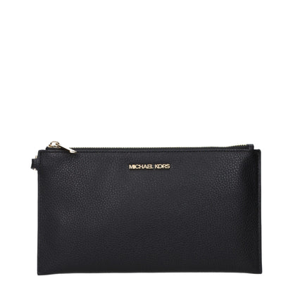 Black Leather Clutch Bag