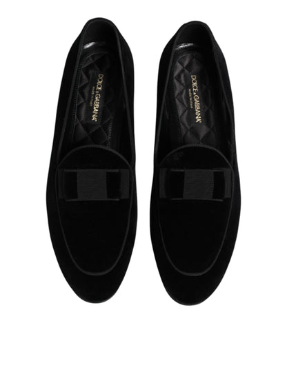 Black Velvet Loafers Formal Men Dress Shoes