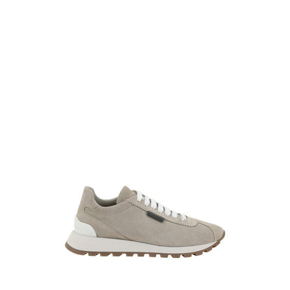 Beige Rubber Platform Sneakers