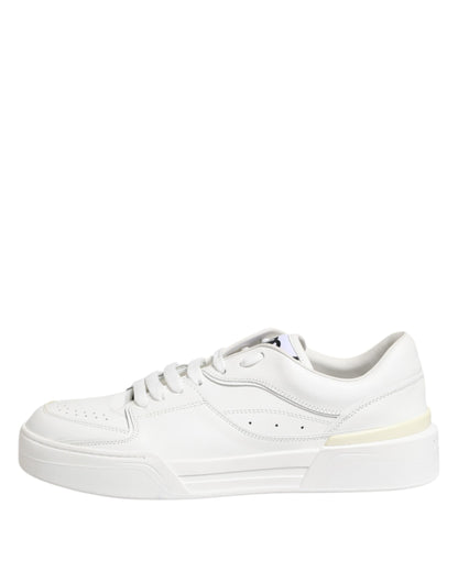 White Miami Leather Low Top Sneakers Shoes