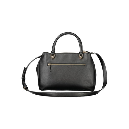 Black Polyurethane Women's Handbag