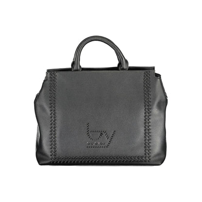 Black Polyurethane Women Handbag