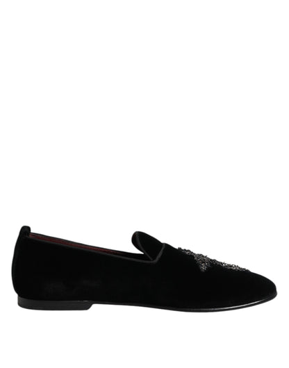 Black Suede Cross Slip On Loafers Dress Shoes