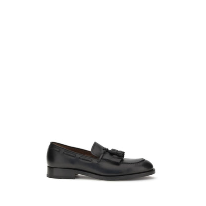 Black Calf Leather Bos Taurus Slip-On Loafers