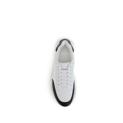 White Calf Leather Bos Taurus Low Top Sneakers