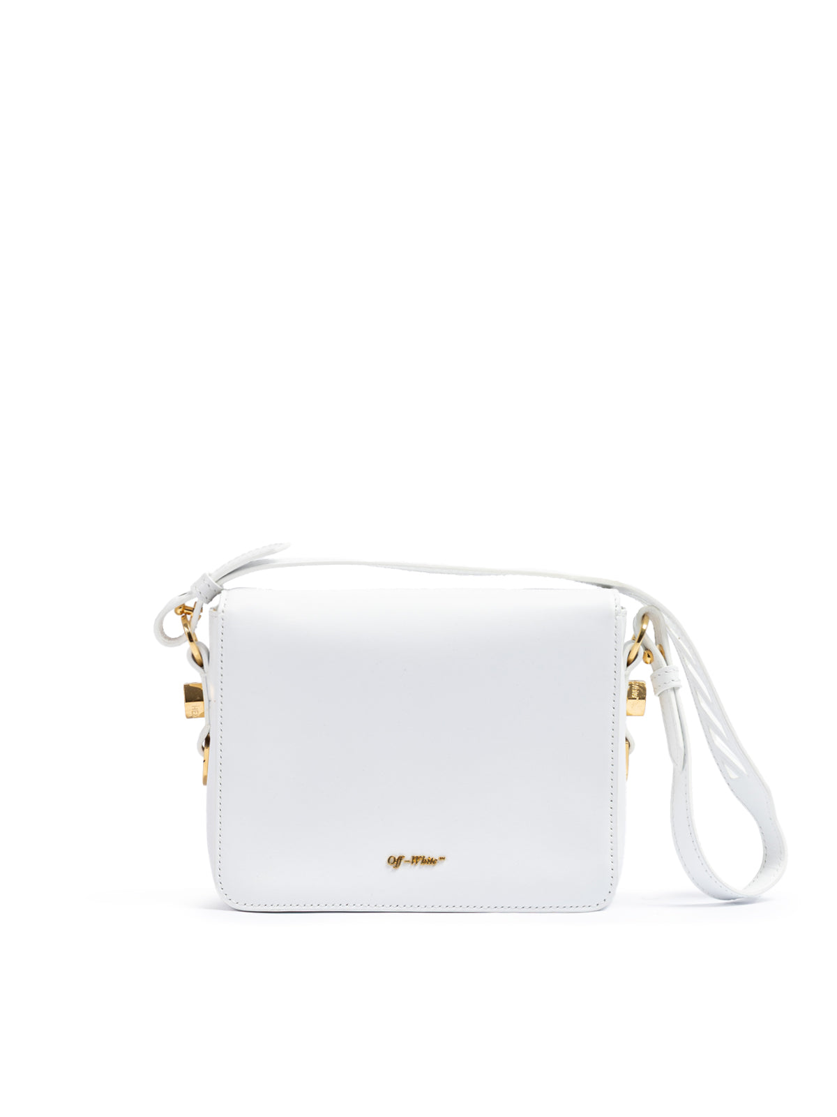 White/Gold  Metallic Stripe Crossbody Bag