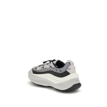 Gray Polyester Athletic Sneakers