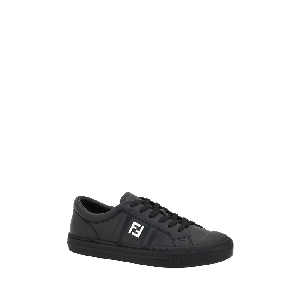 Black Calf Leather Bos Taurus Athletic Sneakers
