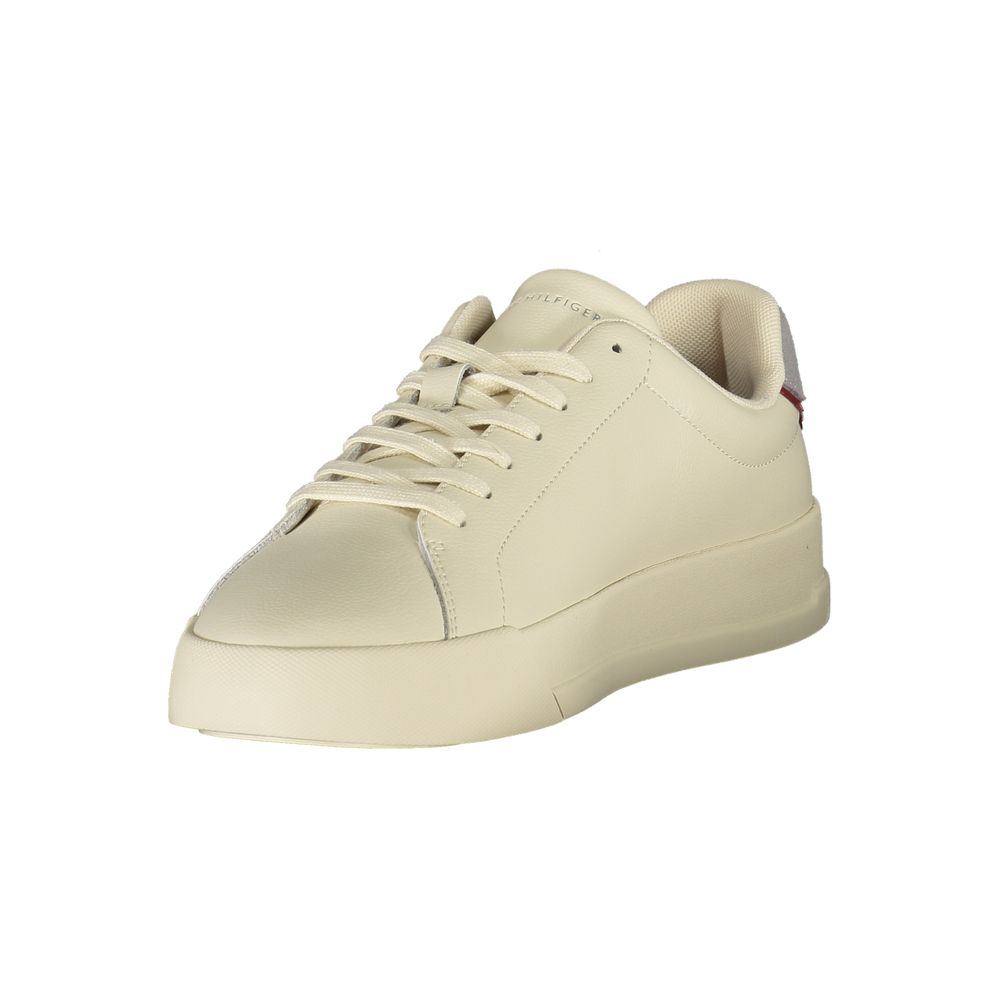 Beige Leather Men Sneaker