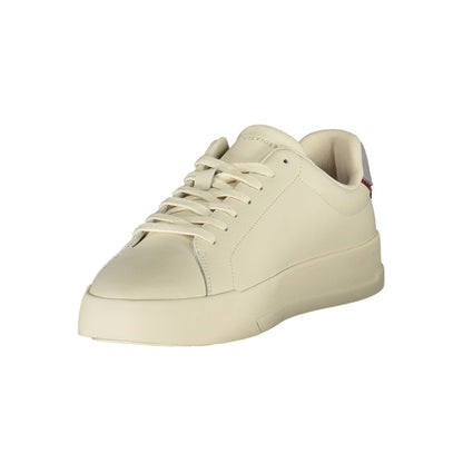Beige Leather Men Sneaker