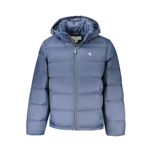 Blue Polyamide Men Jacket