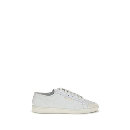 White Calf Leather Bos Taurus Low Top Sneakers