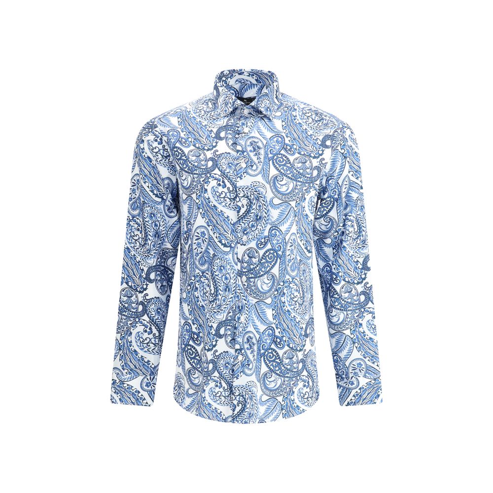 Light Blue Cotton Pattern Shirt