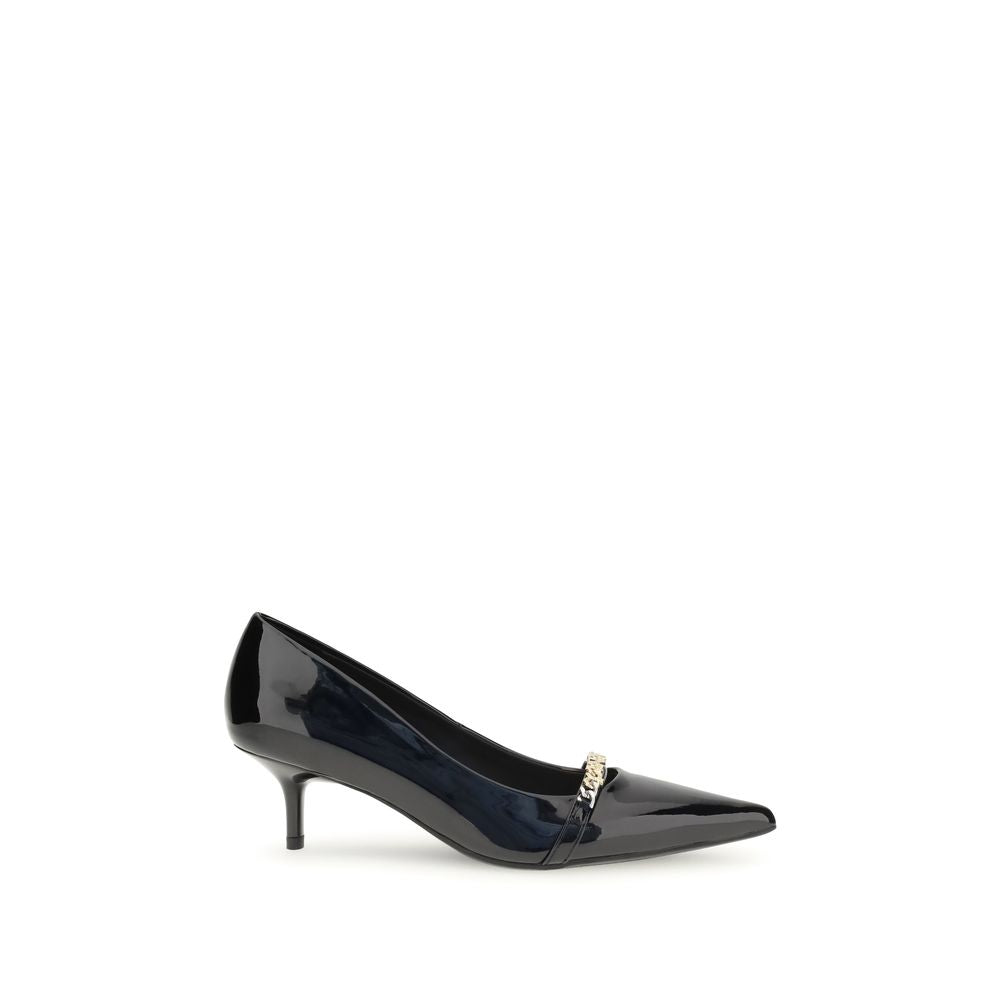 Black Calf Leather Bos Taurus Mid Heel Pumps