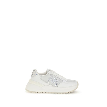 White Calf Leather Bos Taurus Chunky Sneakers