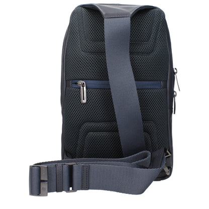 Blue Leather Crossbody Bag