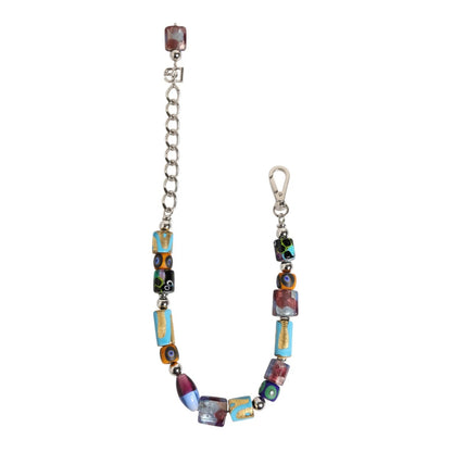 Multicolor Murano Glass Beads Brass Zamak Necklace