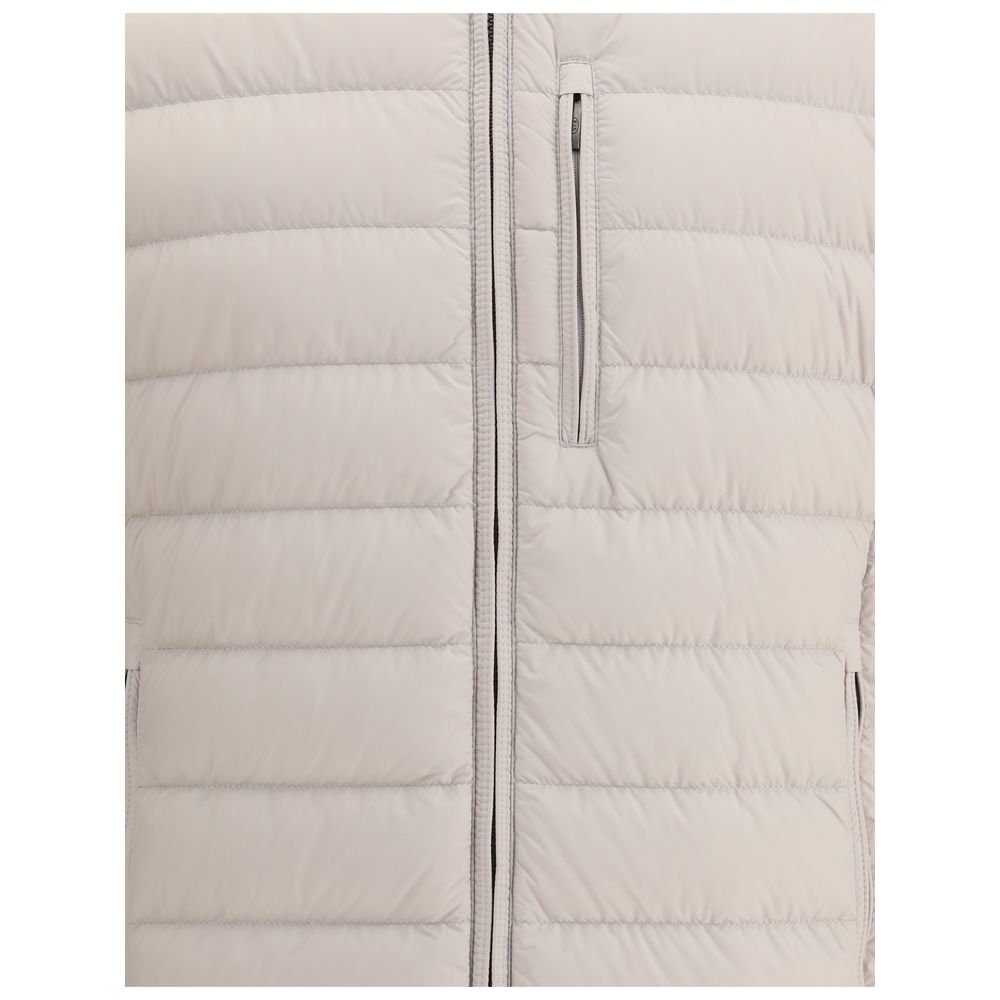 Beige Polyamide Full-Length Jacket