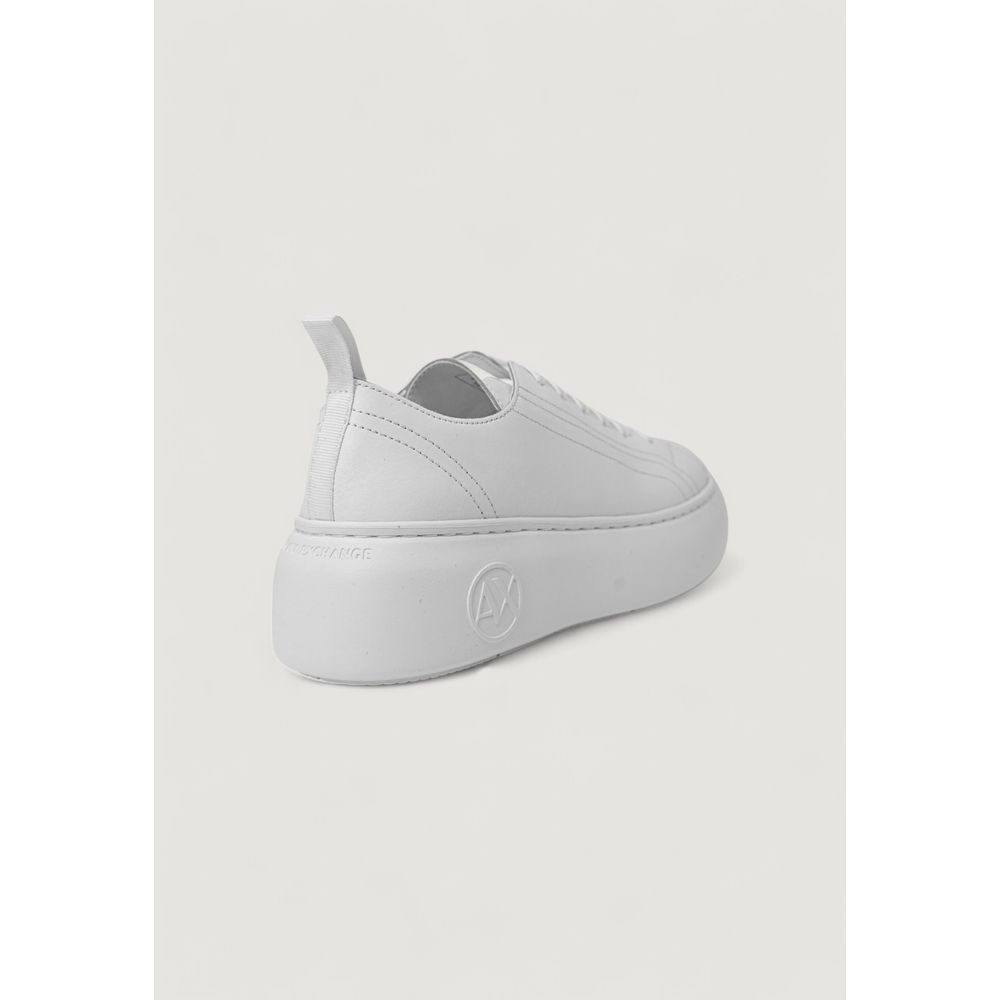 White Leather Platform Sneakers