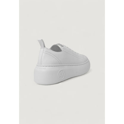 White Leather Platform Sneakers