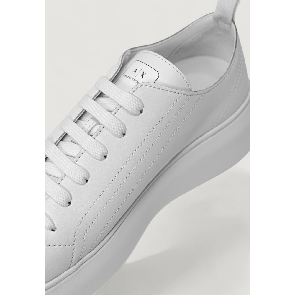 White Leather Platform Sneakers