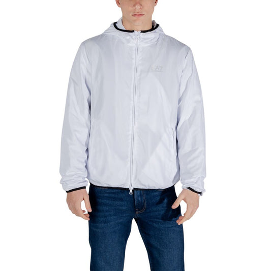 White Polyester Shell Jacket