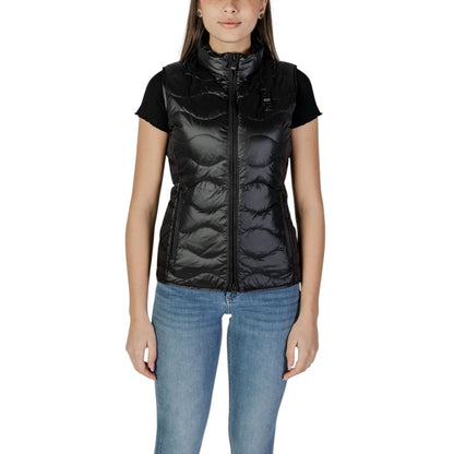 Black Polyamide Sleveless Jacket