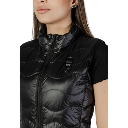 Black Polyamide Sleveless Jacket