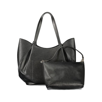 Black Polyethylene Women Handbag