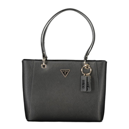 Black Polyethylene Women Handbag