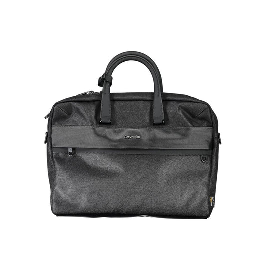 Black Polyester Men's Briefcase