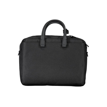Black Polyester Men's Briefcase